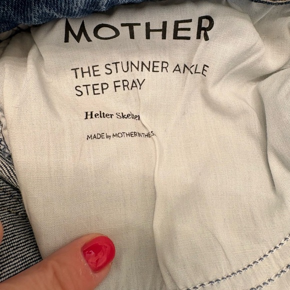 MOTHER Light Wash Distressed Stunner Ankle Step Fray Jeans Size 29 - Picture 14 of 14